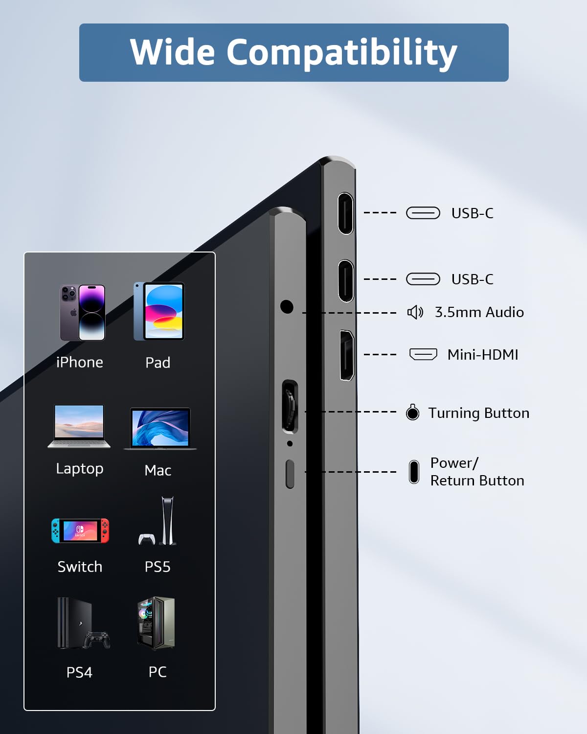 Yodoit thin side profile illustrating lightweight design for easy travel