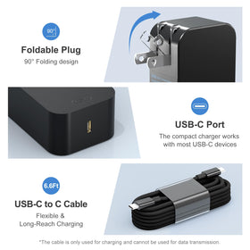 Yodzgaco 45W USB-C charger ready for Surface Go on the go.