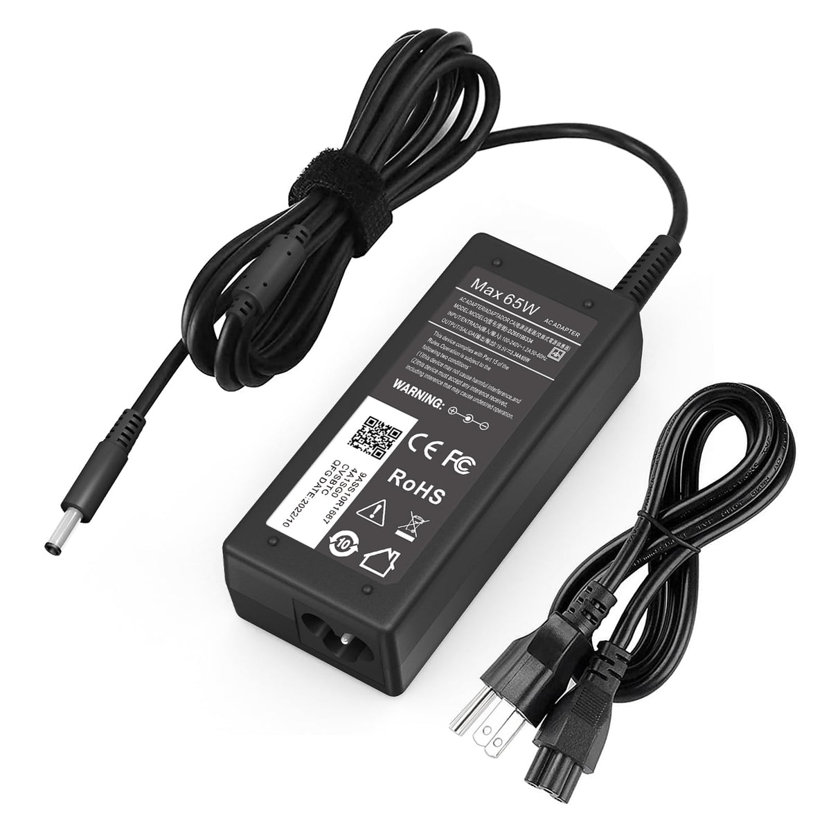 Yodzgaco 65W Dell laptop charger front view for Inspiron models