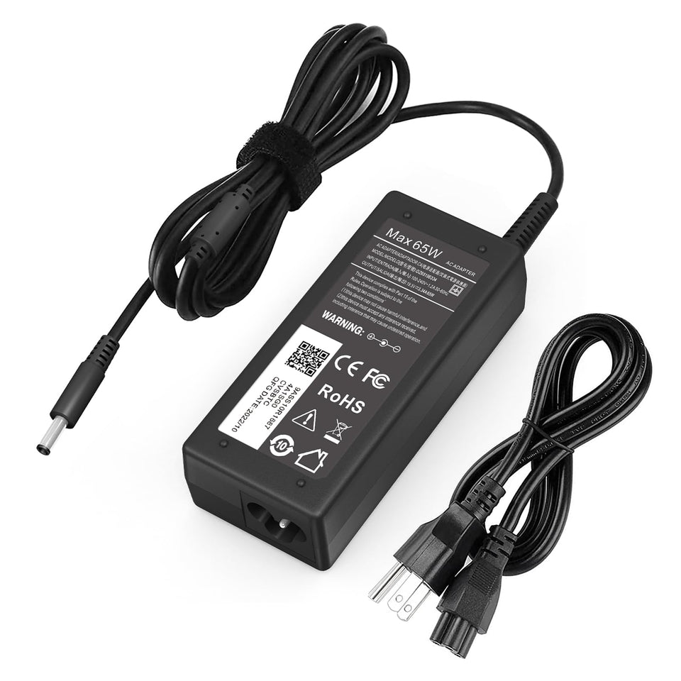 Yodzgaco 65W Dell laptop charger front view for Inspiron models