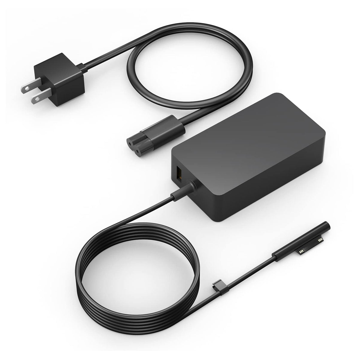 Yodzgaco 65W Surface Pro Charger front view highlights fast, reliable power for Surface devices