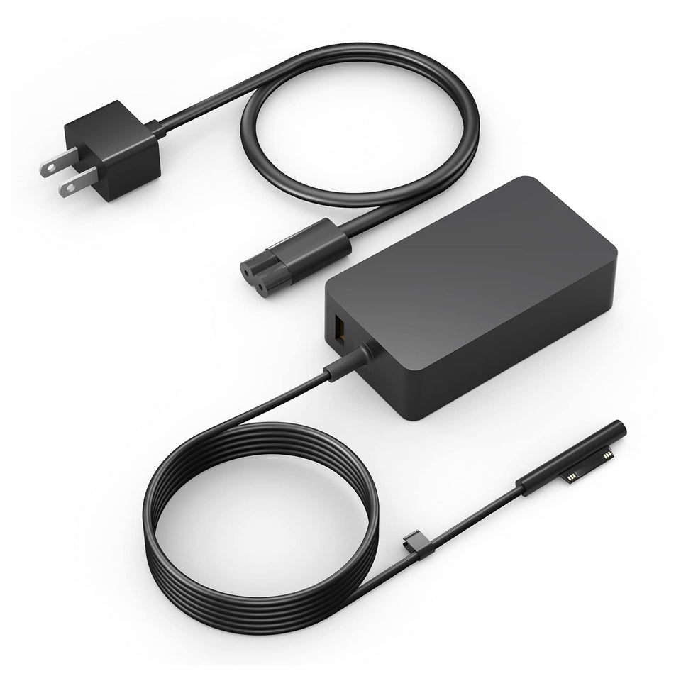 Yodzgaco 65W Surface Pro Charger front view highlights fast, reliable power for Surface devices