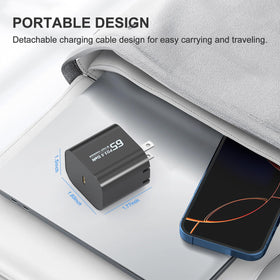 Yodzgaco foldable plug side detail showing travel-friendly compactness