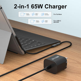Yodzgaco close-up of Surface connector showing magnetic tip for secure charging