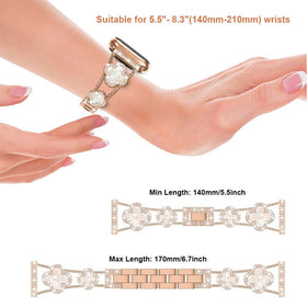 YOFUNTLE bling band for Venu Sq in rose gold enhances daily wear