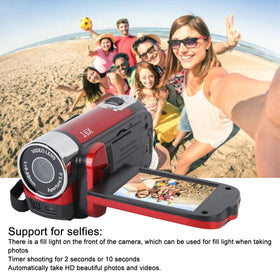 Yoidesu back view with screen flipped for selfie recording and composition benefit