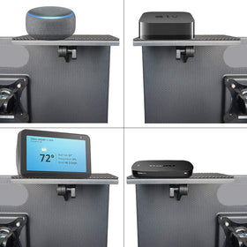 YOKEPO top shelf holding streaming device with vented slots for heat management
