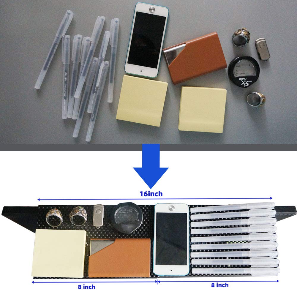 YOKEPO top shelf with non-slip mesh pad keeps remotes secure
