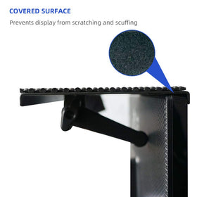 YOKEPO top shelf sleek metal design complements modern entertainment spaces