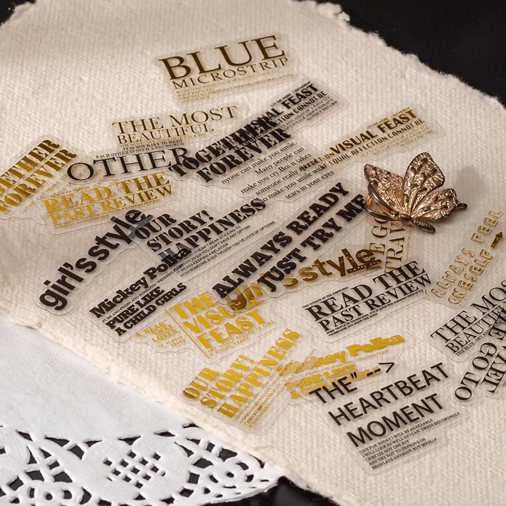 YOKSAS close-up of gold foil lettering emphasizing metallic shine and premium look