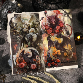YOKSAS dragon and rose decals spark creative DIY crafts and scrapbooking ideas.