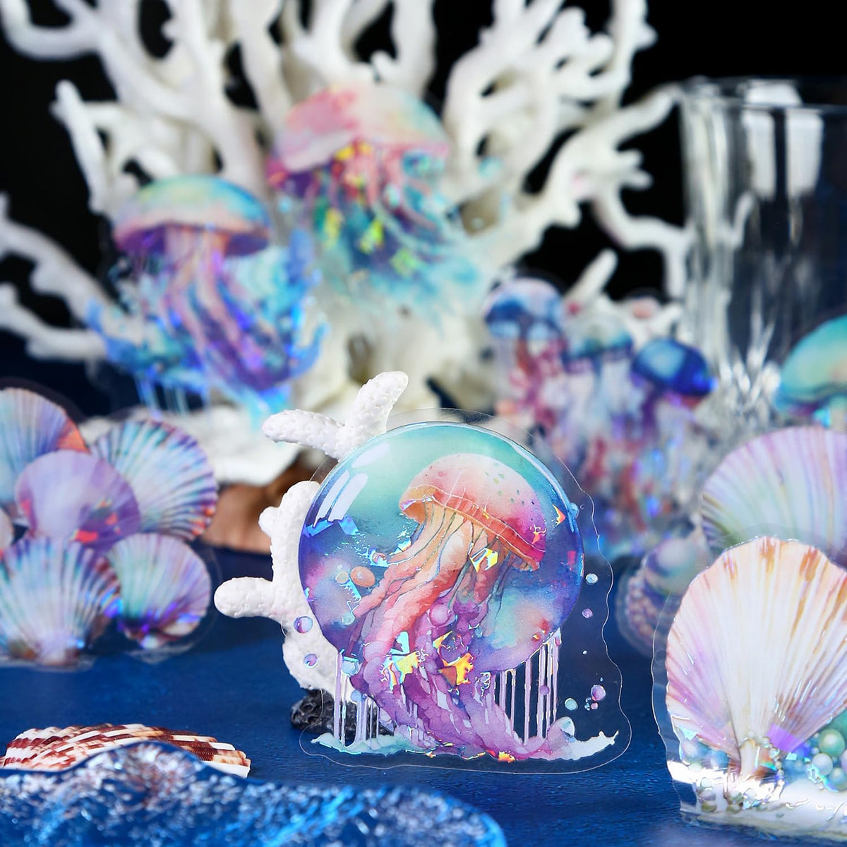 YOKSAS holographic dolphin sticker delivers luminous highlights to scrapbooks