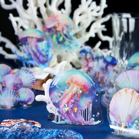 YOKSAS holographic dolphin sticker delivers luminous highlights to scrapbooks