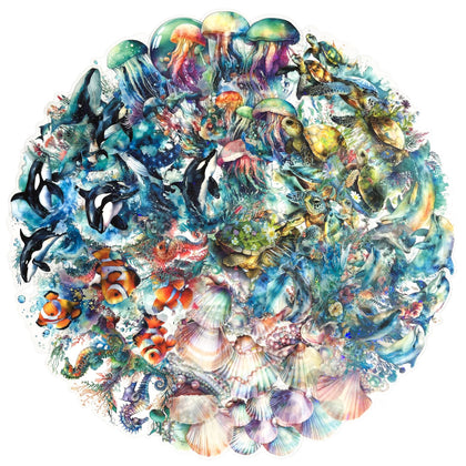 YOKSAS holographic jellyfish sticker adds shimmering glow to scrapbooks