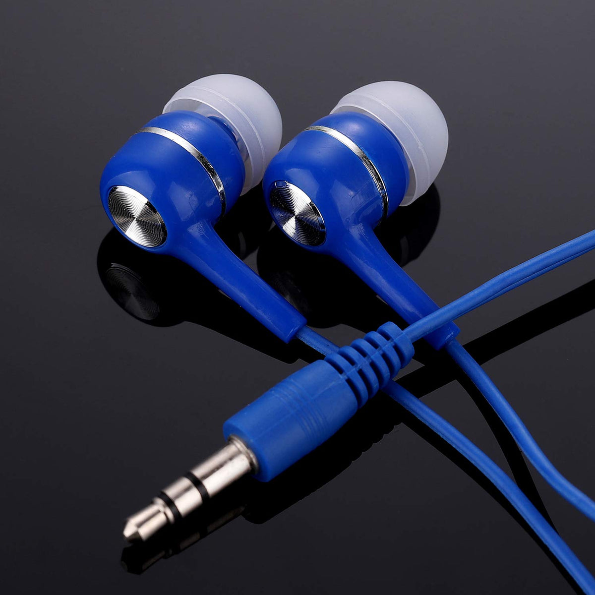 Yoley earbuds individually packaged, ready for quick distribution in schools and events.