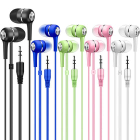 Yoley bulk earbuds front view in multicolor set, ideal for classroom sharing.
