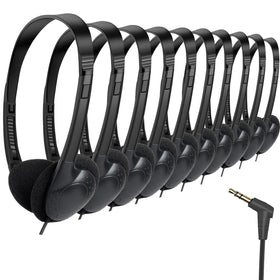 Yoley classroom headphones 12-pack packaging, ideal for bulk classroom use.