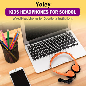 Yoley classroom headphones bulk-pack colors ideal for group classroom setups