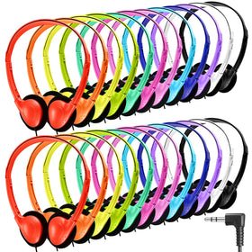 Yoley classroom headphones in vibrant bulk colors for easy classroom organization and sharing.