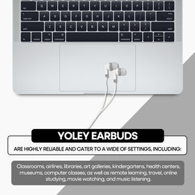 Yoley earbuds being used with Chromebook by students