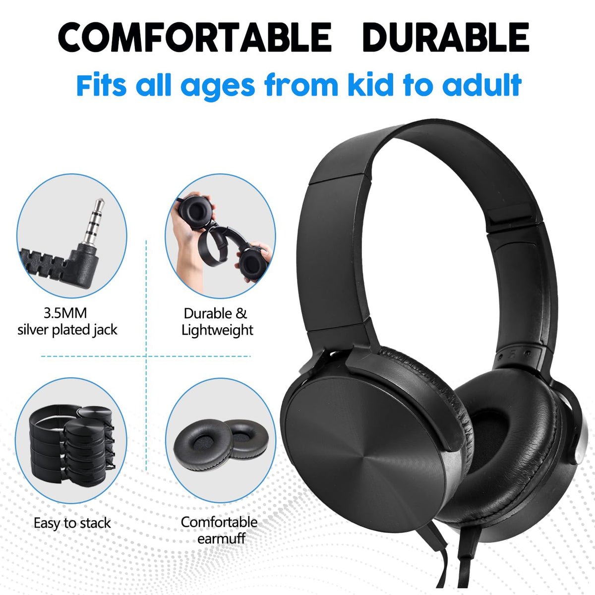 Yoley gold-plated 3.5mm jack ensures reliable classroom audio