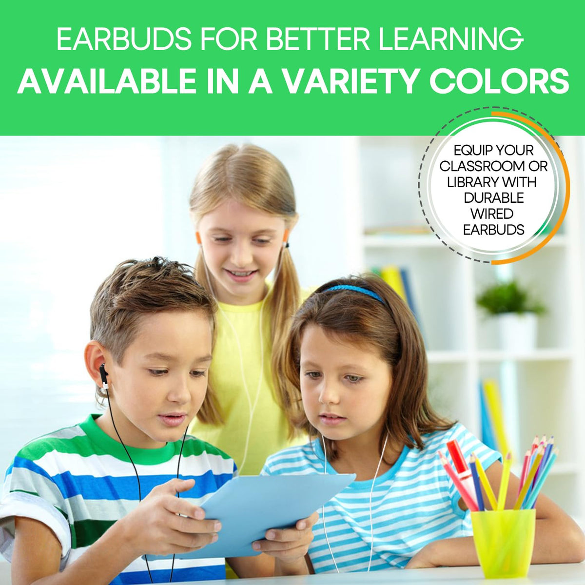 Yoley wired earphones compatible with Chromebooks and tablets