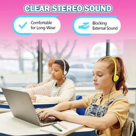 Yoley wired headphones with 3.5mm plug ensuring compatibility with most devices.