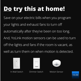 YoLink motion detector app QR-scan setup enables quick onboarding