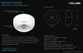 YoLink motion detector magnetic installation on metal surface enables quick mounting