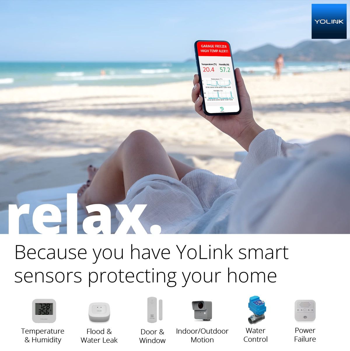 YoLink motion detector no-wifi design keeps operation independent of networks