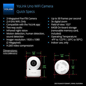 YoLink Uno infrared night vision in darkness for constant security