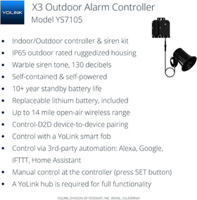 YoLink X3 close-up of siren grill highlighting rugged build and clear projection