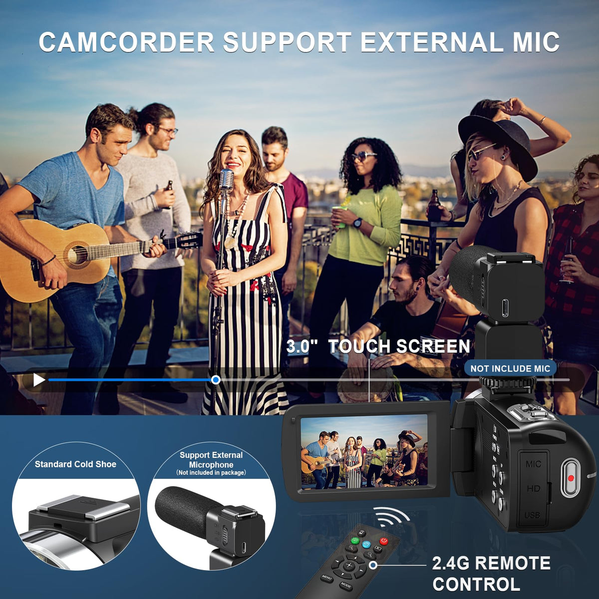 Yollner included 32GB SD card supports ready-to-record memory.