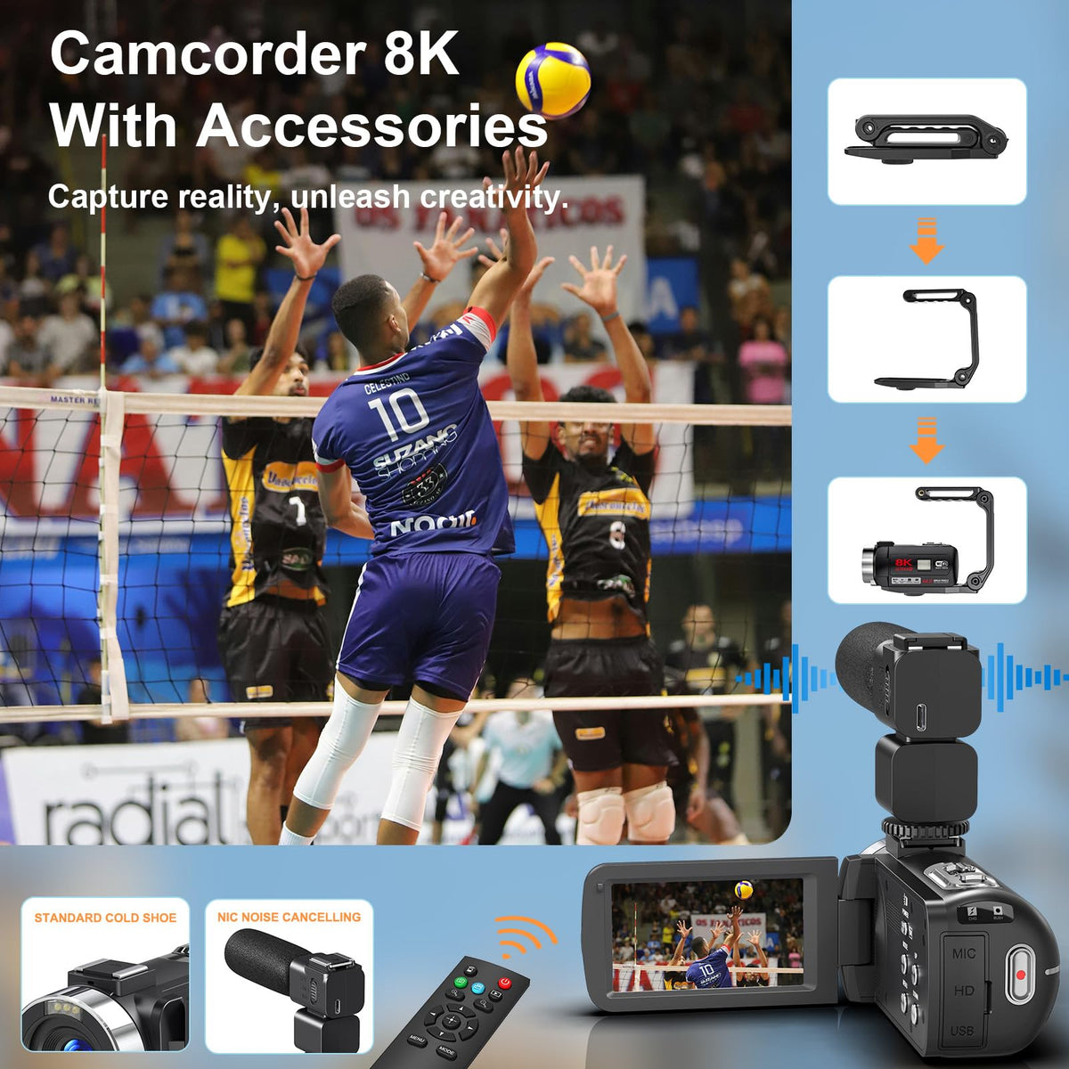 Yollner camcorder handheld stabilizer for smoother footage