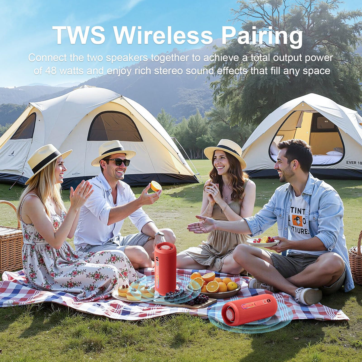 Bluetooth 5.3 connection with TWS for immersive sound from YOLOEMOT.