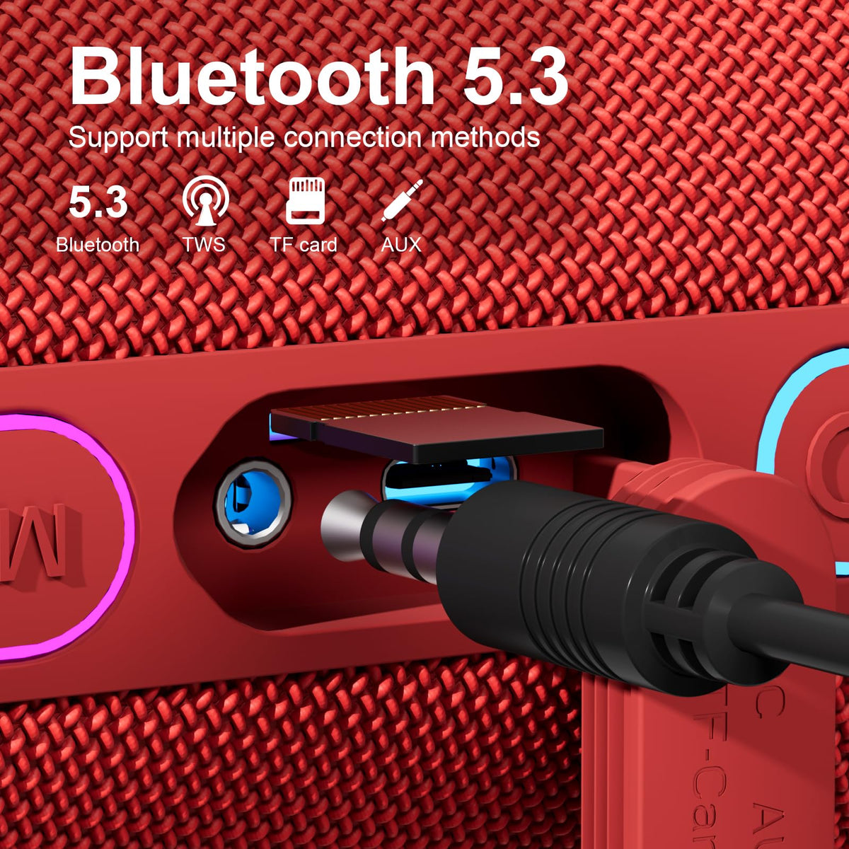 Two YOLOEMOT speakers paired via TWS for true wireless stereo.