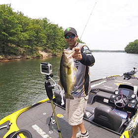 YOLOtek PowerStick hands-free recording on boats during fishing