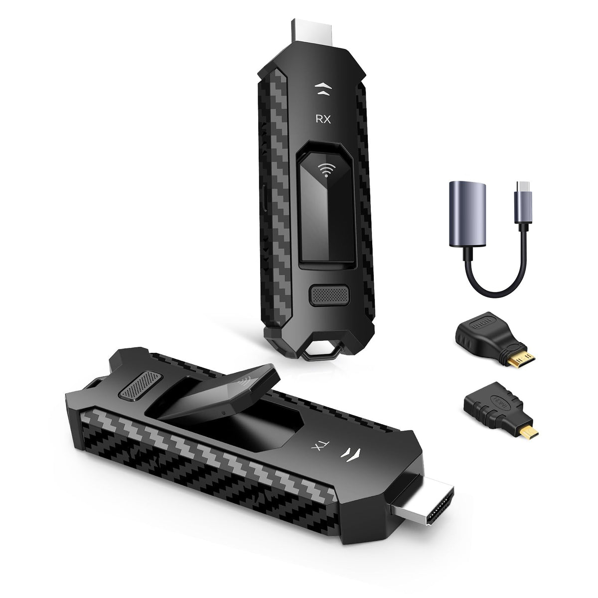 Yomais Wireless HDMI PRO transmitter for long-range wireless streaming to multiple displays.