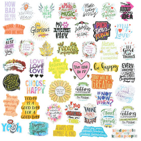 YOMELA motivational stickers on a journal for study and planning boosts
