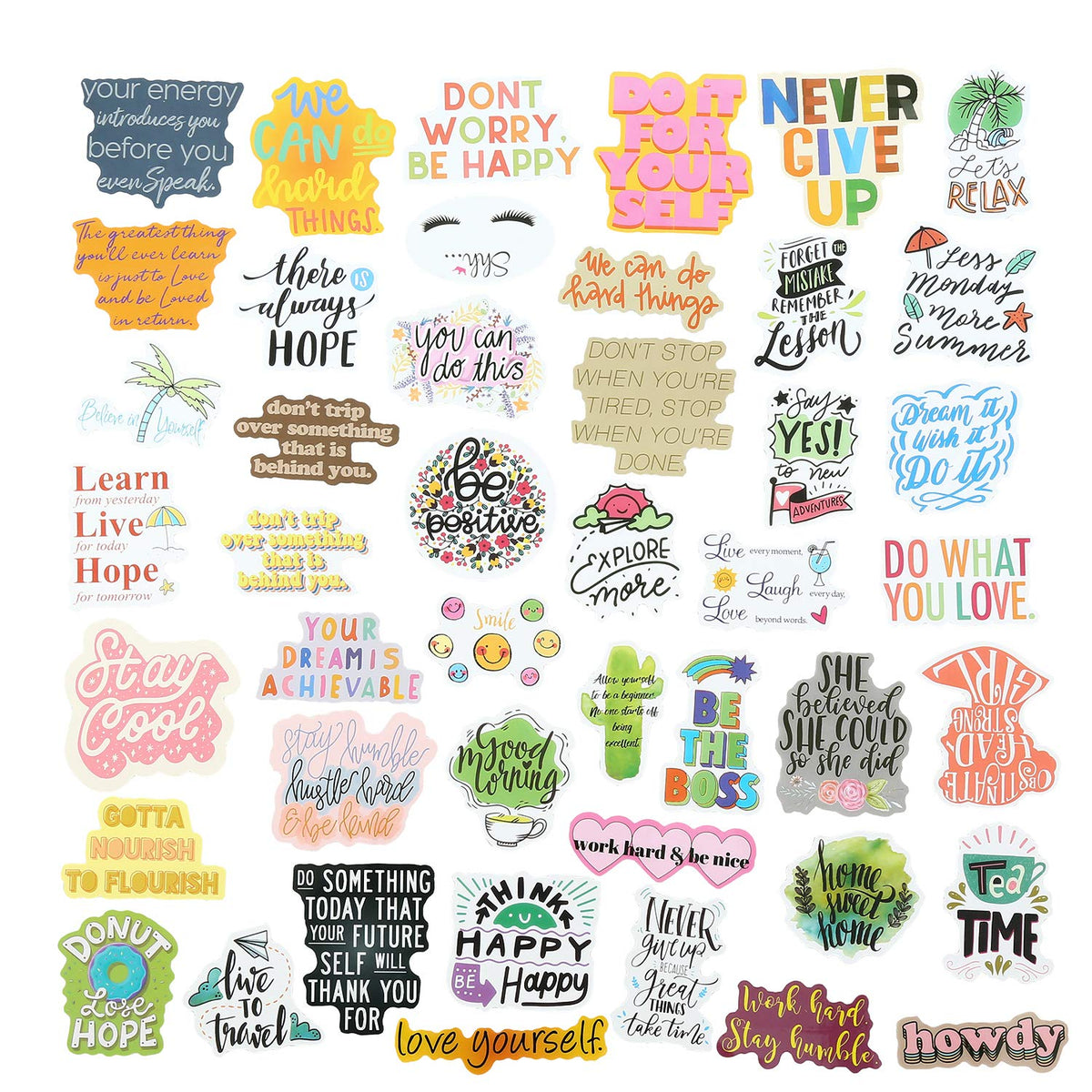 YOMELA motivational stickers on a laptop showcasing personal style