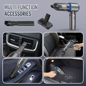 Yomile mini car vacuum handles pet hair and crumbs on seats