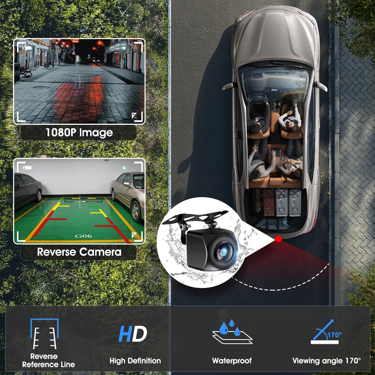 Yongeid in-vehicle scale comparison illustrating compact size and unobstructed view