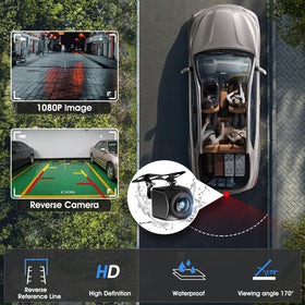 Yongeid in-vehicle scale comparison illustrating compact size and unobstructed view