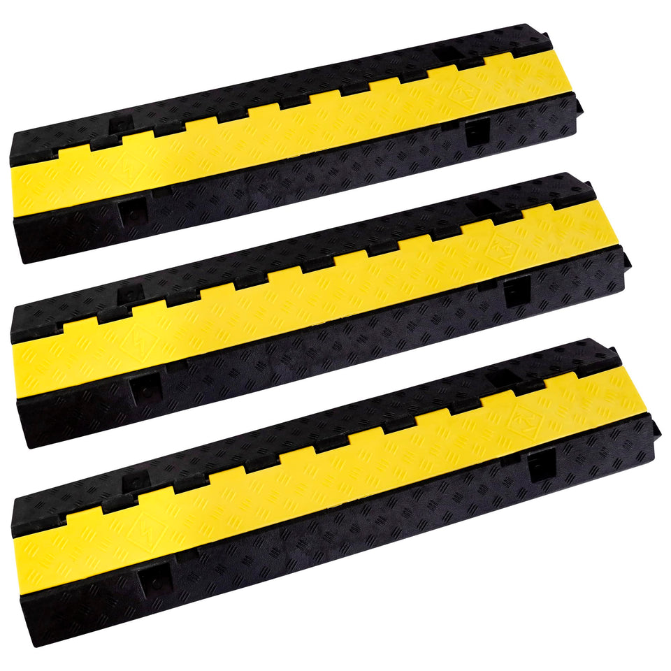 YONSHENG rubber cable ramp with two channels protecting driveways