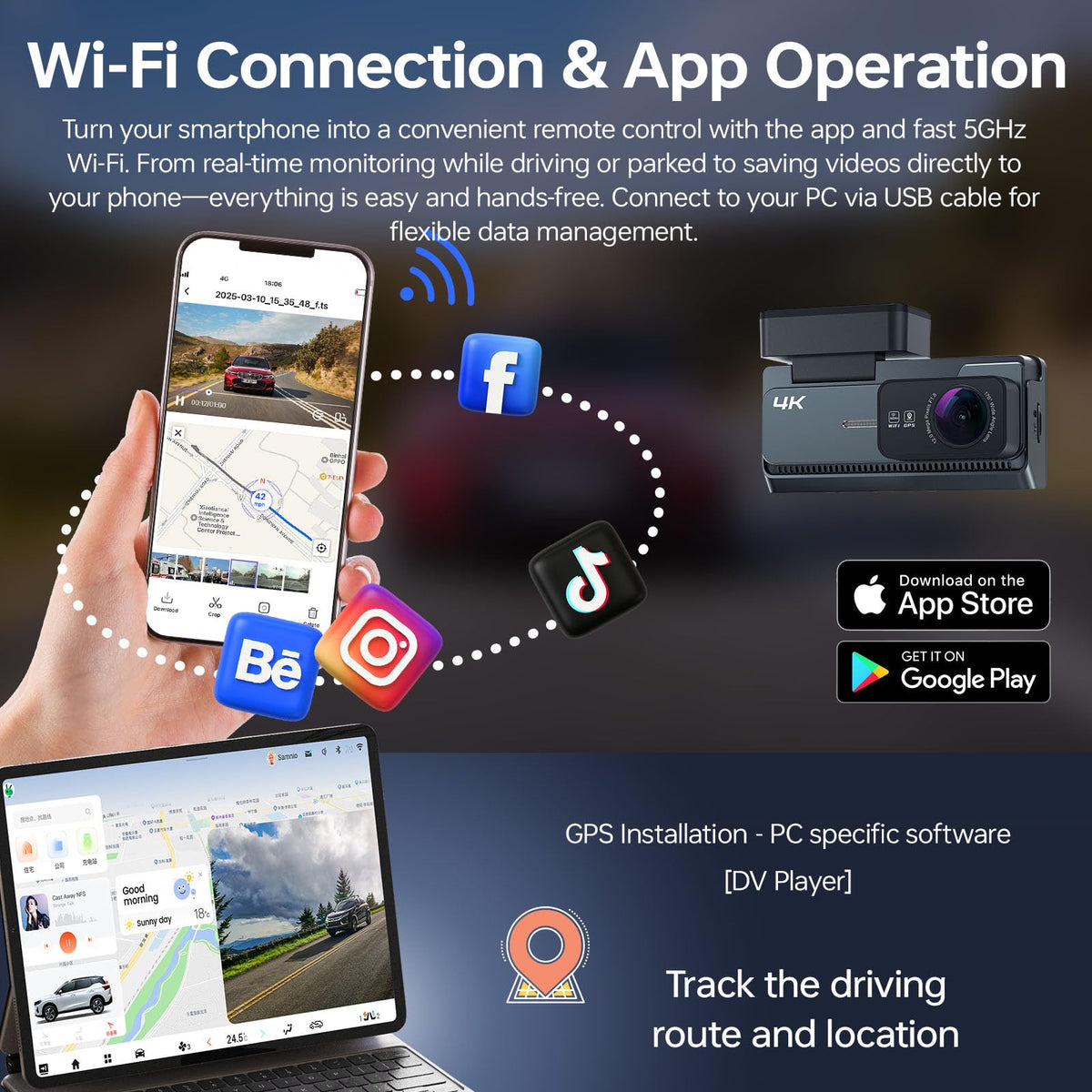 Yonvim GPS and G-Sensor track route and protect clips