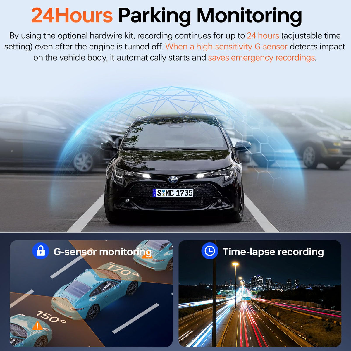 Yonvim night vision with WDR balances bright and dark scenes