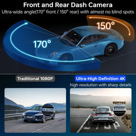 Yonvim rear dashcam 2K enhances night footage with better detail