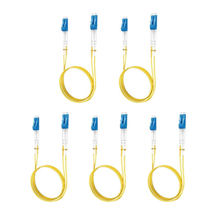 Yonwide OS2 LC-LC 3m yellow duplex patch cable for high-speed LAN connections.