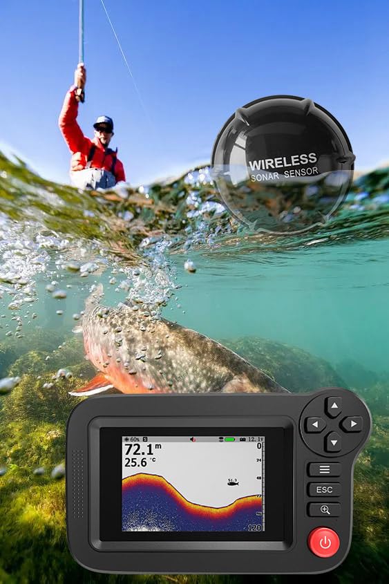 Yoocylii XF-08 depth readout shows accurate bottom contours for mapping water depth.