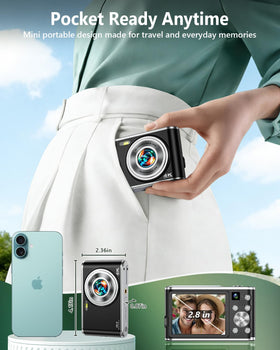 Yoodee compact camera fits in pocket and travels light
